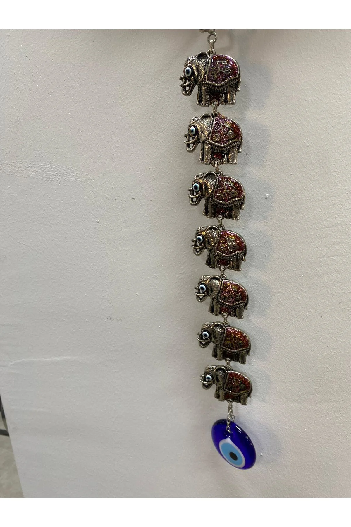 Nazar Boncuğu Zamak 7 Li Fil Sade Desenli Renkli 41 cm