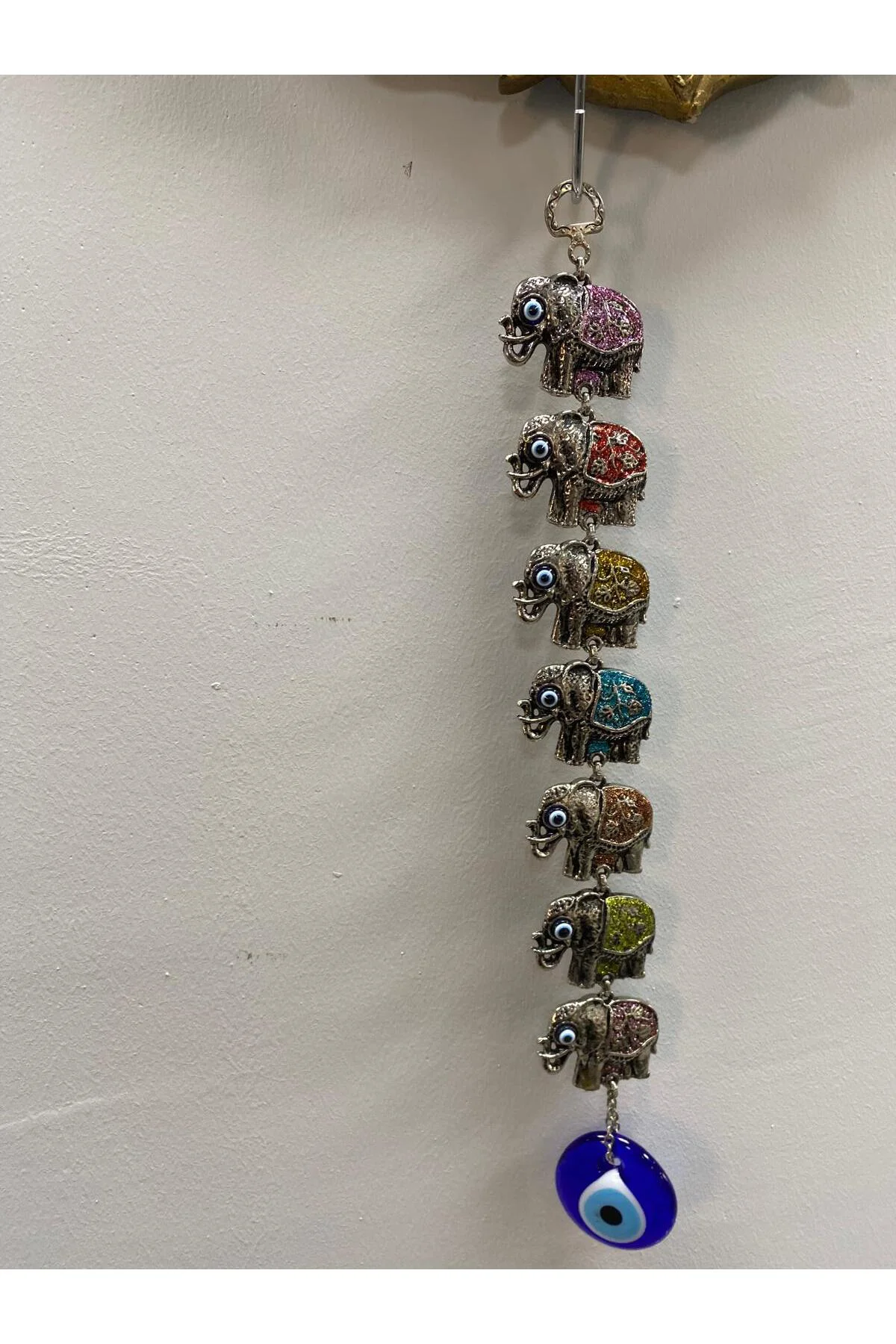 Nazar Boncuğu Zamak 7 Li Fil Sade Desenli 41 cm