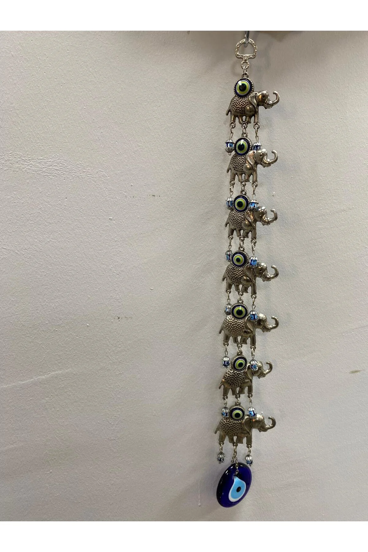 Nazar Boncuğu Zamak 7 Li Fil Sade Nazar Boncuk Süslemeli 51cm
