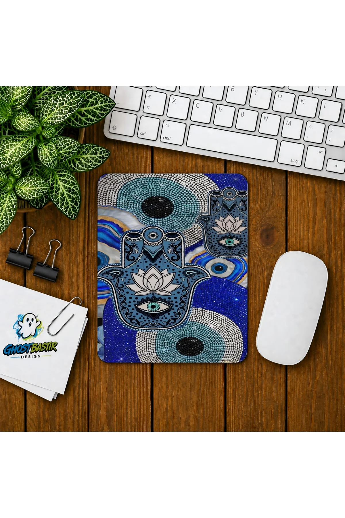 Nazar Boncuklu Baskılı Oyuncu Mousepad 0212