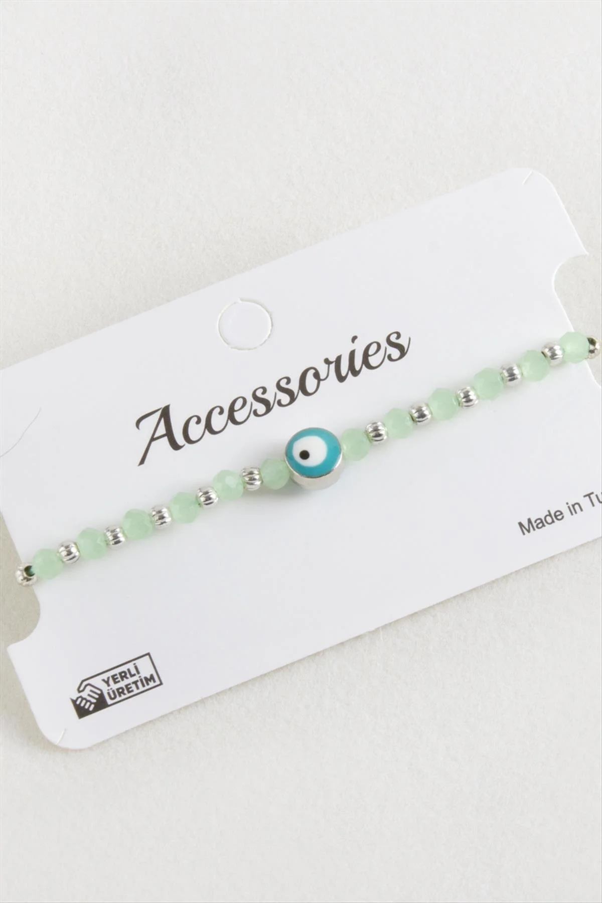 Nazar Kristal Makrome İp Bileklik 8 mm