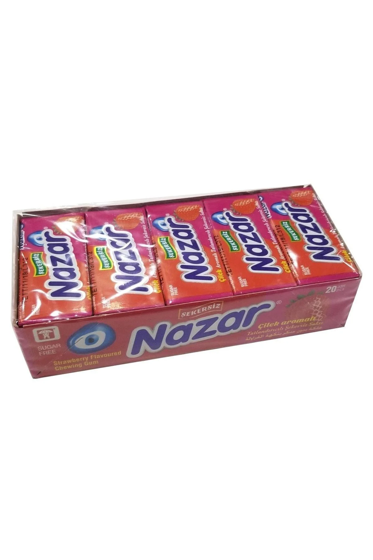 Nazar Sakız 5 Li Çilekli