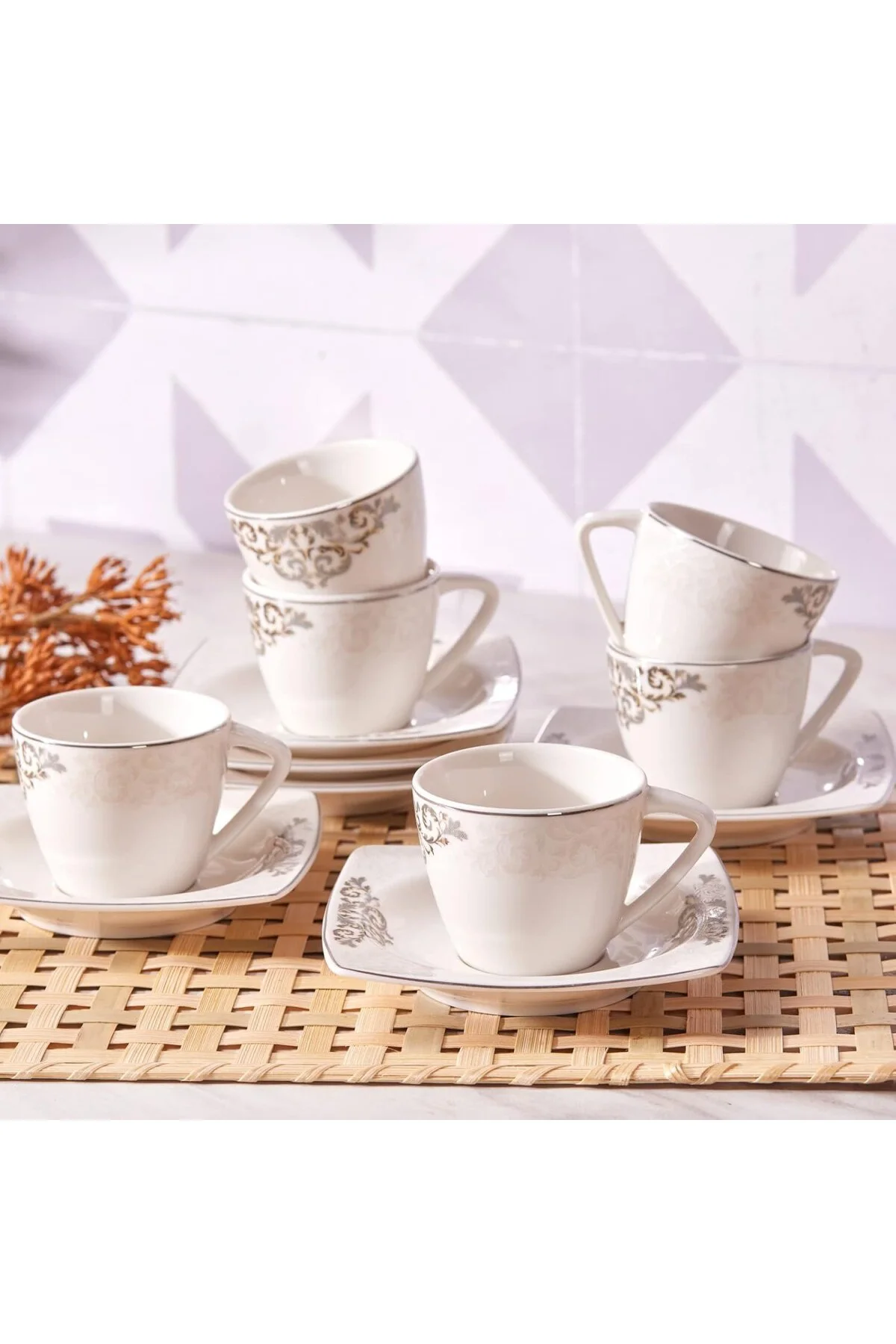 Nazende 6 Kişilik Kahve Fincanı Takımı 80 ml