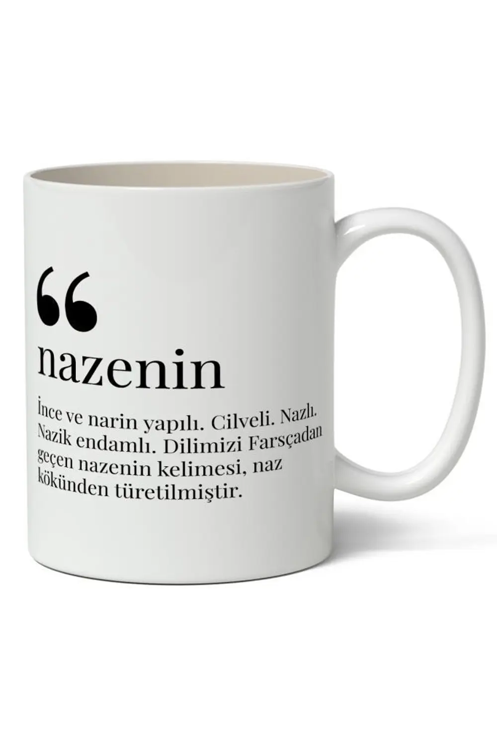 Nazenin Kelime Anlamı Baskılı Kupa Bardak Baskılı Kahve Kupa Bard