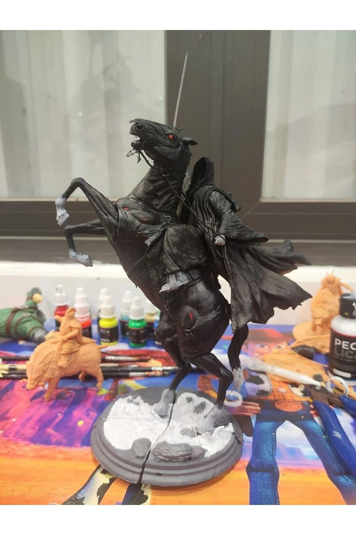 Nazgul At Üstünde Yüzüklerin Efendisi Boyalı Figür 20 Cm Lotr (BÜYÜK BOY)