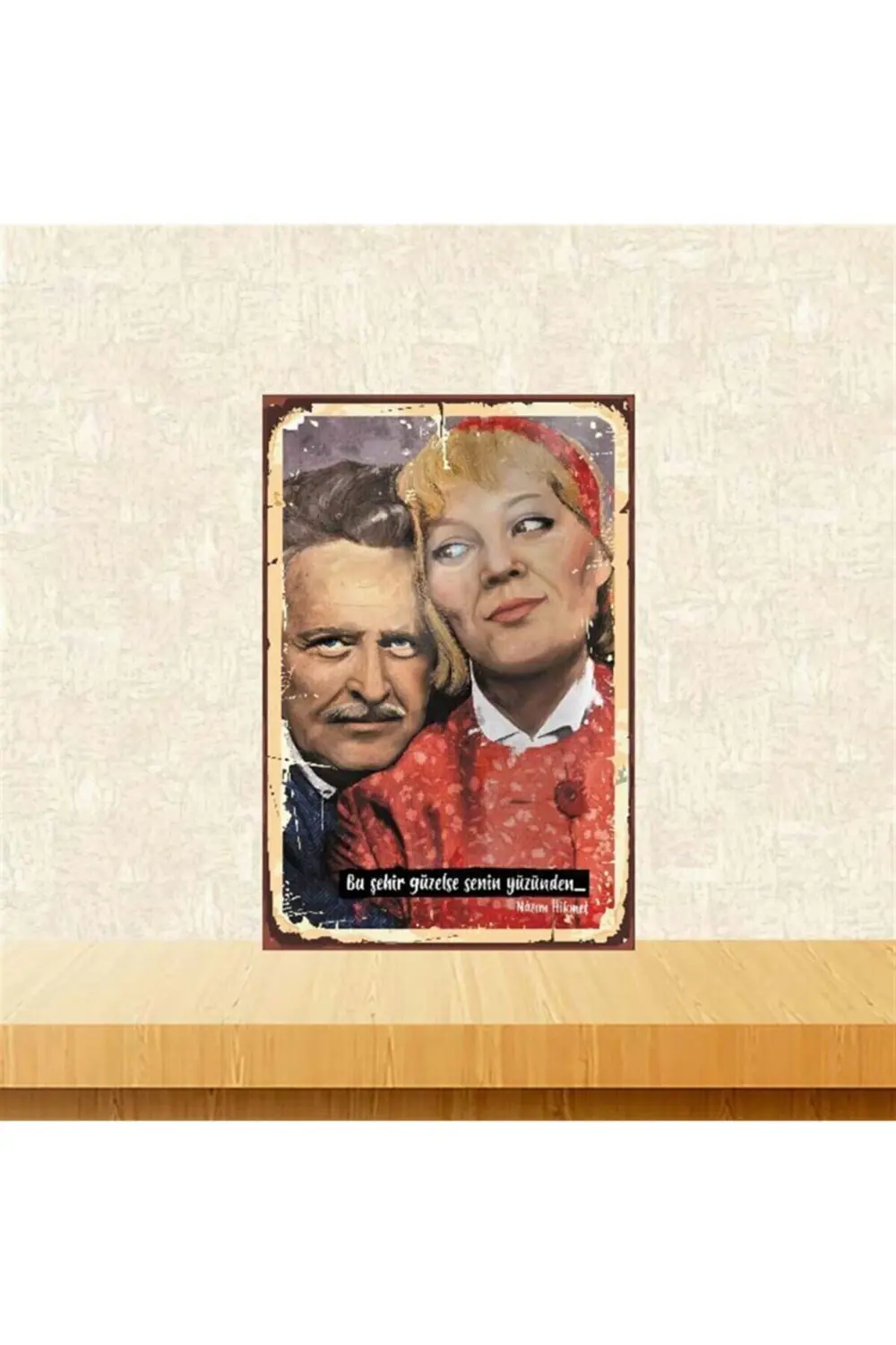 Nazım Hikmet Retro Ahşap Poster 20-30 cmTkfx3972