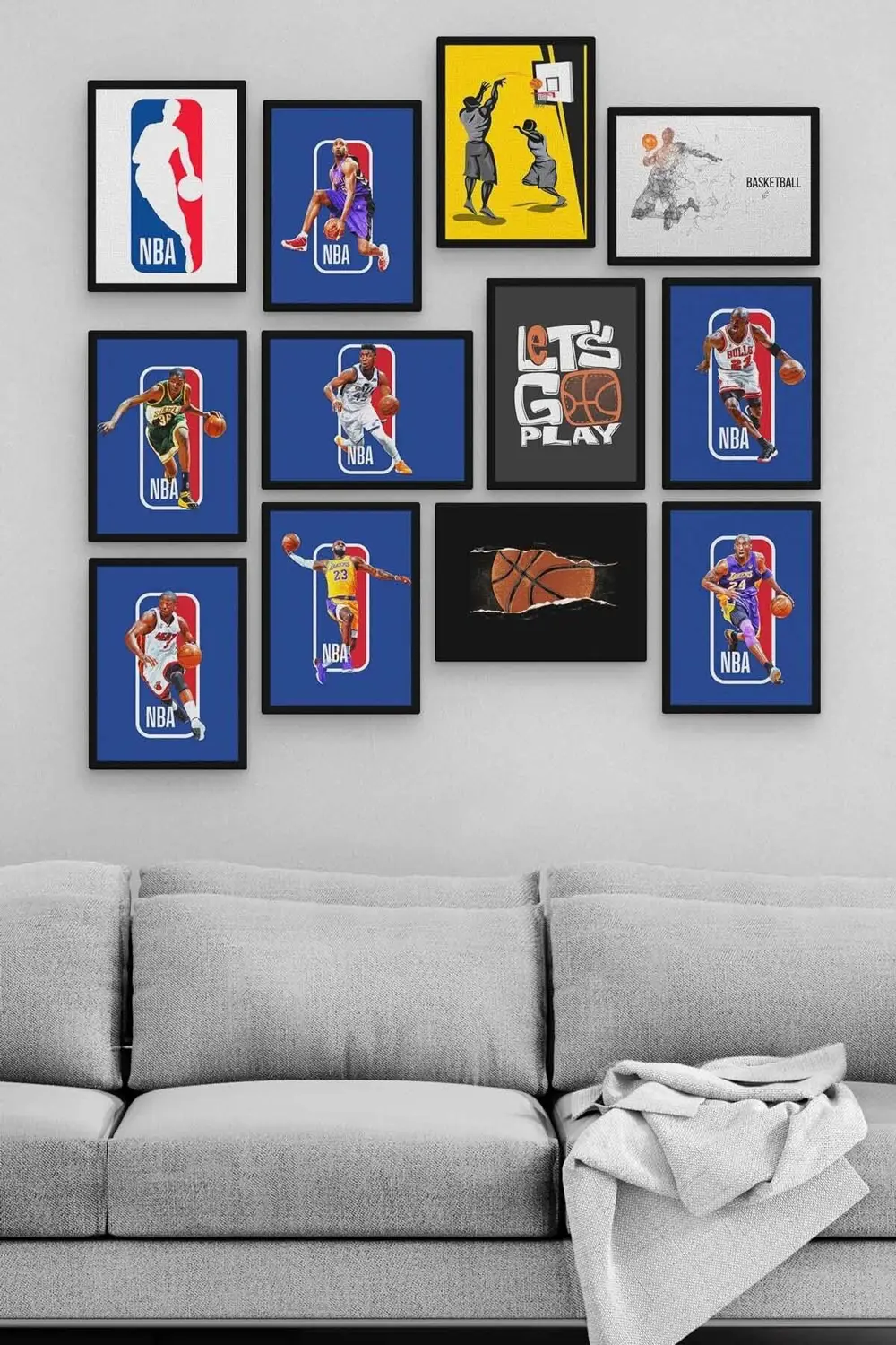 Nba 12 Parça Ahşap Mdf Tablo Tgtb1290