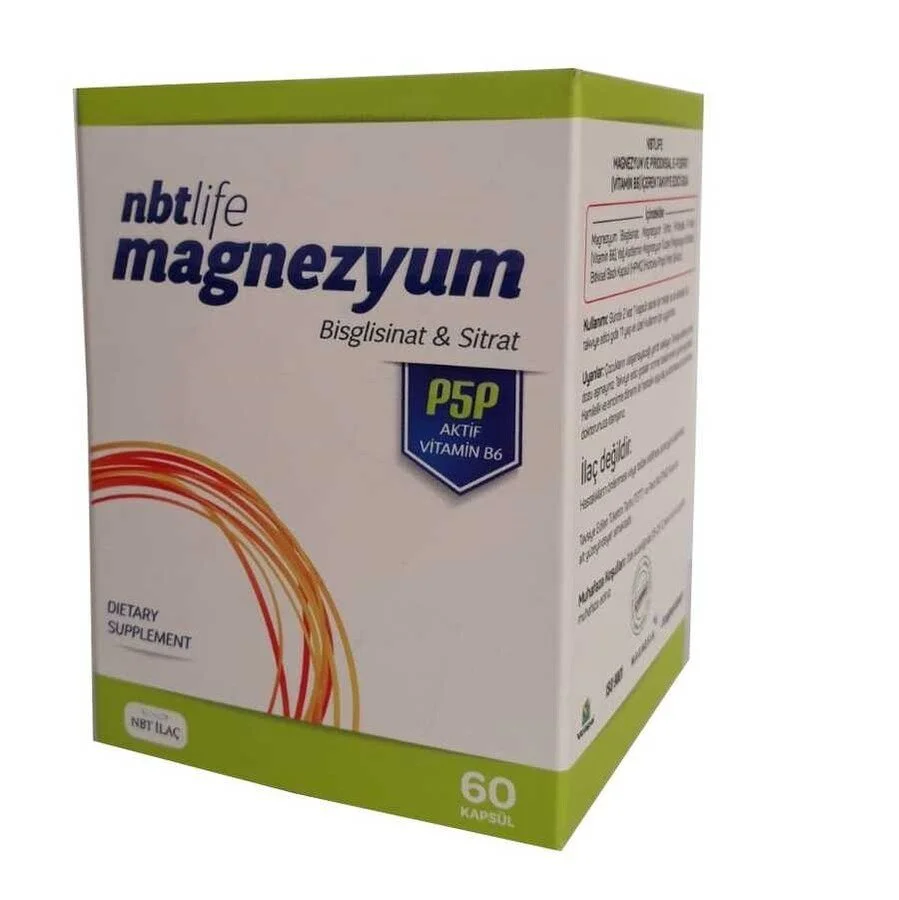 NbtLife Magnezyum P5P Vitamin B6 60 Kapsül NbtLife Magnezyum P5P Vitamin B6 60 Kapsül