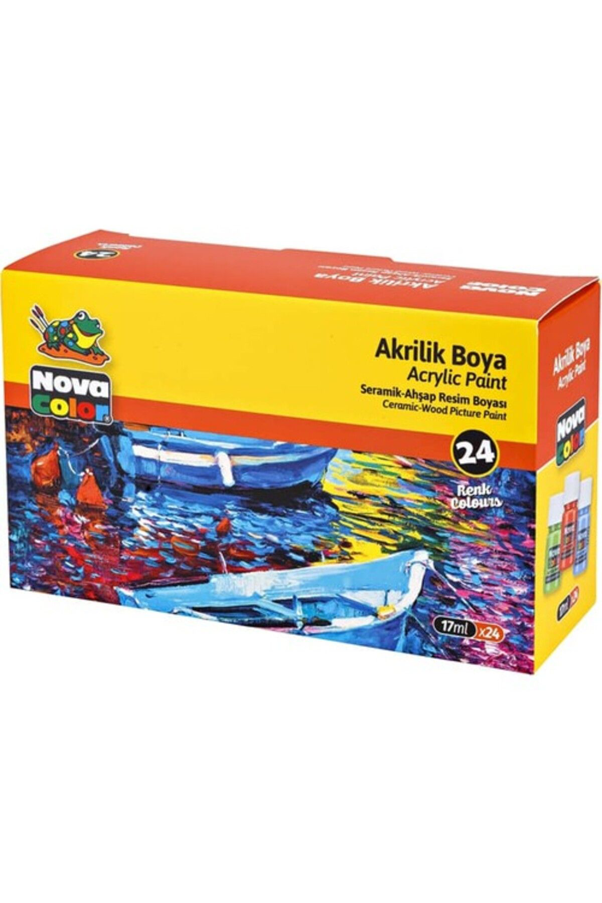 Nova Color Nc-2009 Akrilik Boya 17Ml 24 Lü (Kağıt Tuval Ahşap Cam Duvar Meta