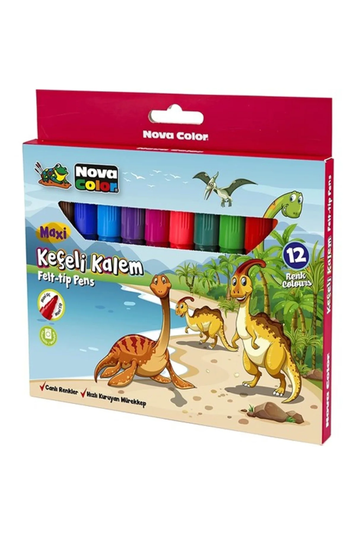 NC-873 MAXI KEÇELİ KALEM SETİ 12'Lİ