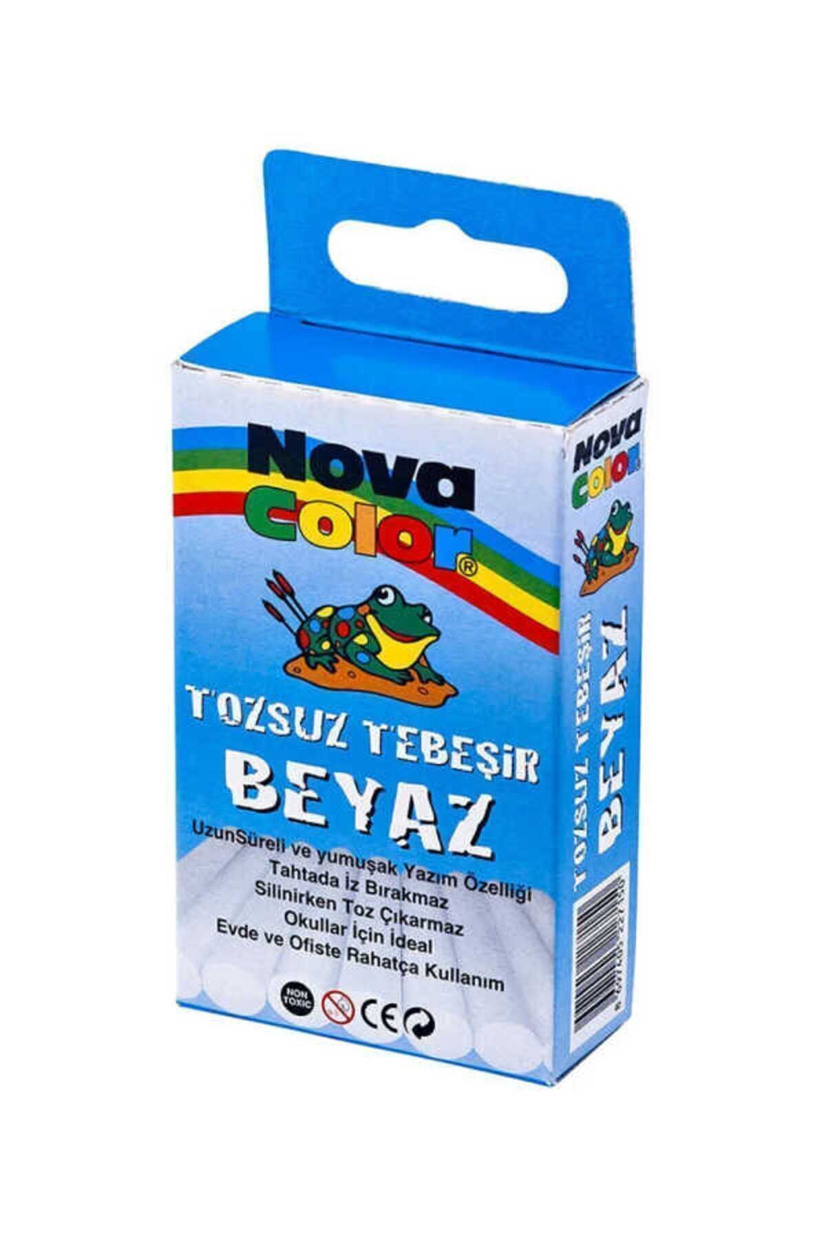 Nova Color N.Color Tozsuz Tebeşir 10Lu Beyaz