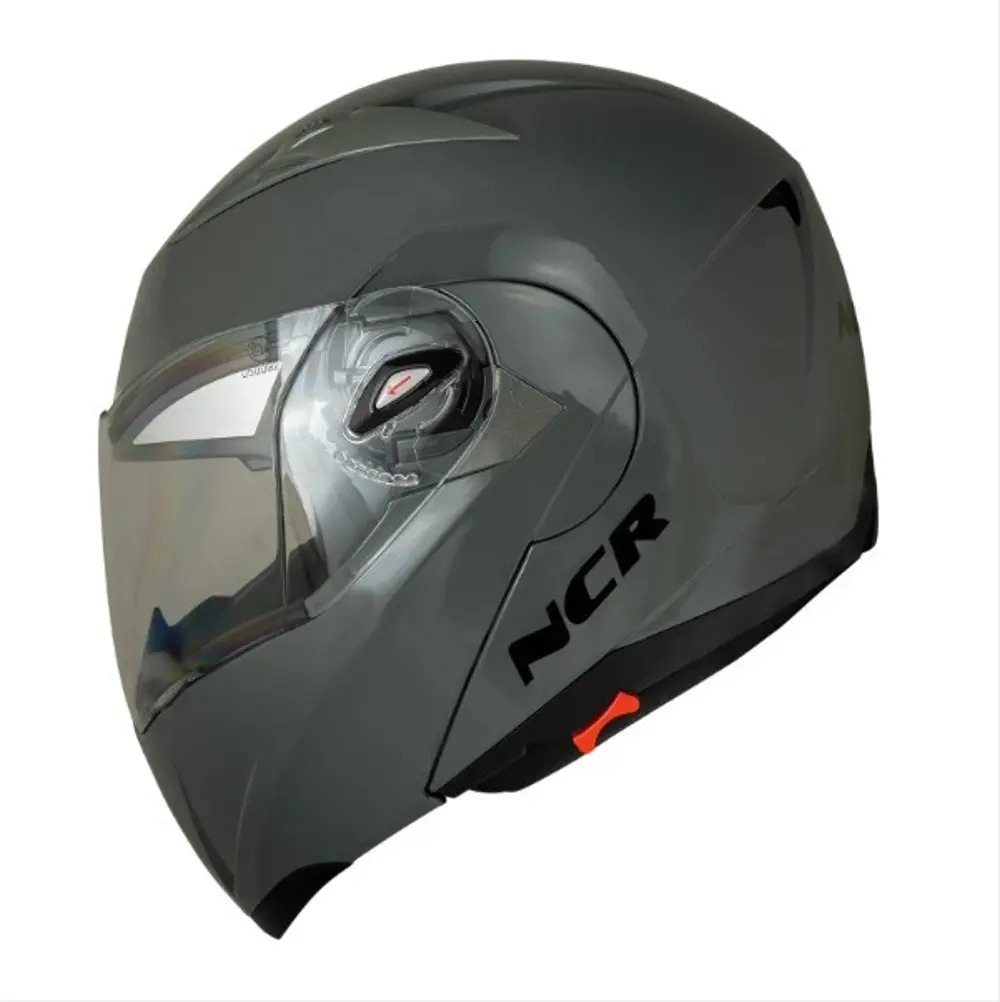 NCR-158 ÇENE AÇILIR GÖZLÜKLÜ E-CE BELGELİ KASK NARDO GRİ