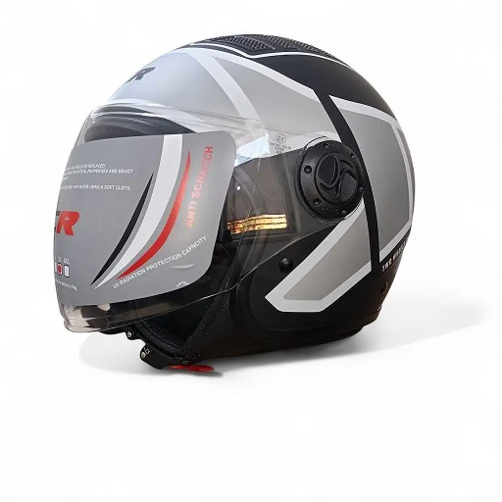 NCR KASK ÇENESİZ 230 ECE 22/06 BELGELİ SİYAH GRAFİK