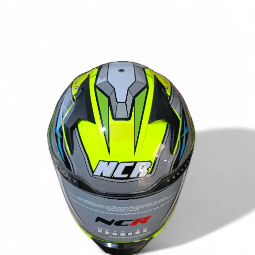 NCR KASK KAPALI VİSÖRLÜ M69 ECE22-06 BELGELİ SARI ROBOTİK DİZAYN