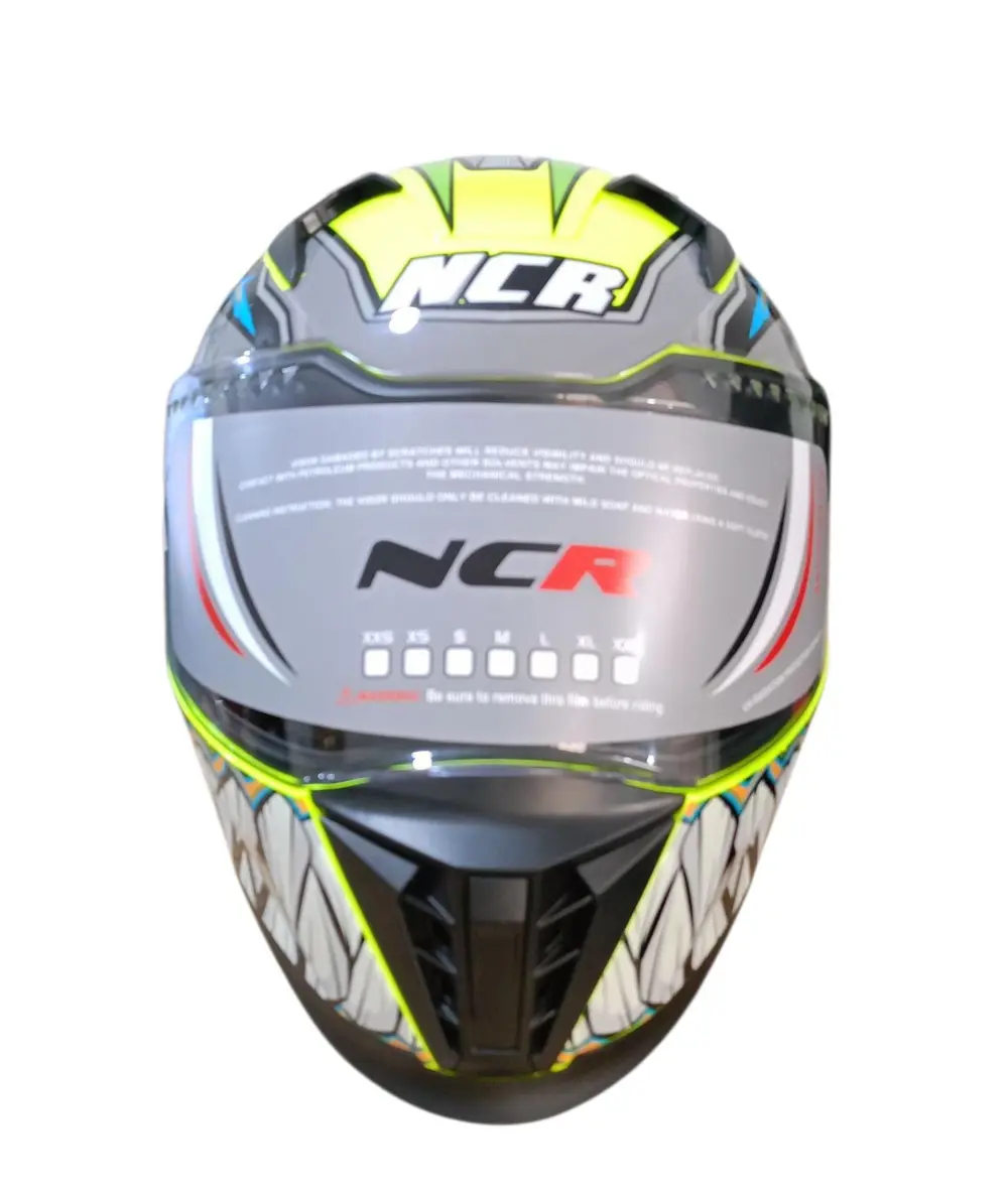 NCR KASK KAPALI VİSÖRLÜ M69 ECE22-06 BELGELİ SARI ROBOTİK DİZAYN