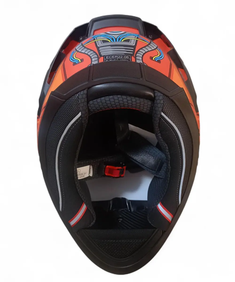 NCR KASK KAPALI VİSÖRLÜ M69 ECE22-06 BELGELİ TURUNCU