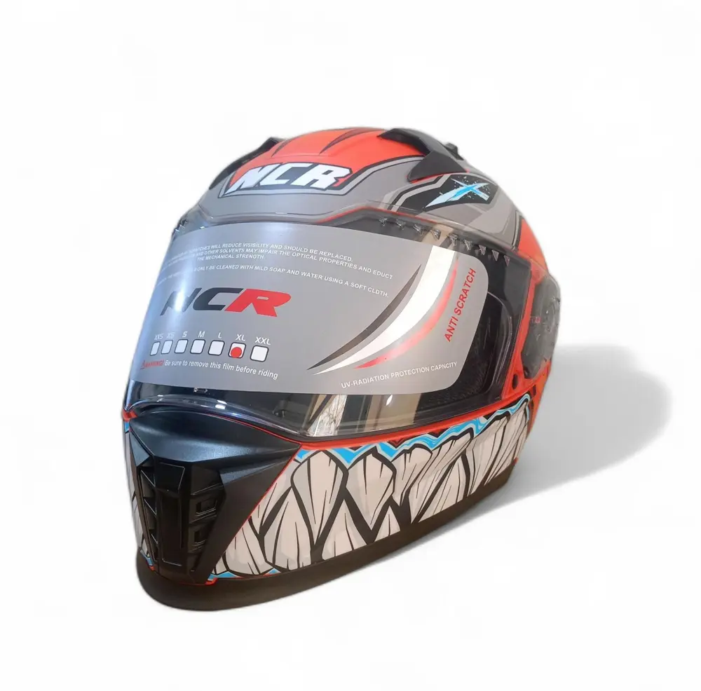 NCR KASK KAPALI VİSÖRLÜ M69 ECE22-06 BELGELİ TURUNCU