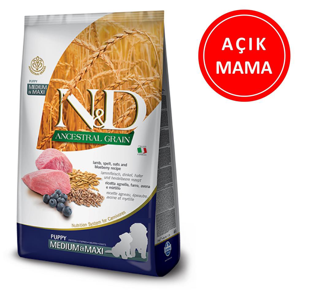 ND Düşük Tahıllı Puppy Kuzulu Yavru Köpek Maması 1 kg AÇIK