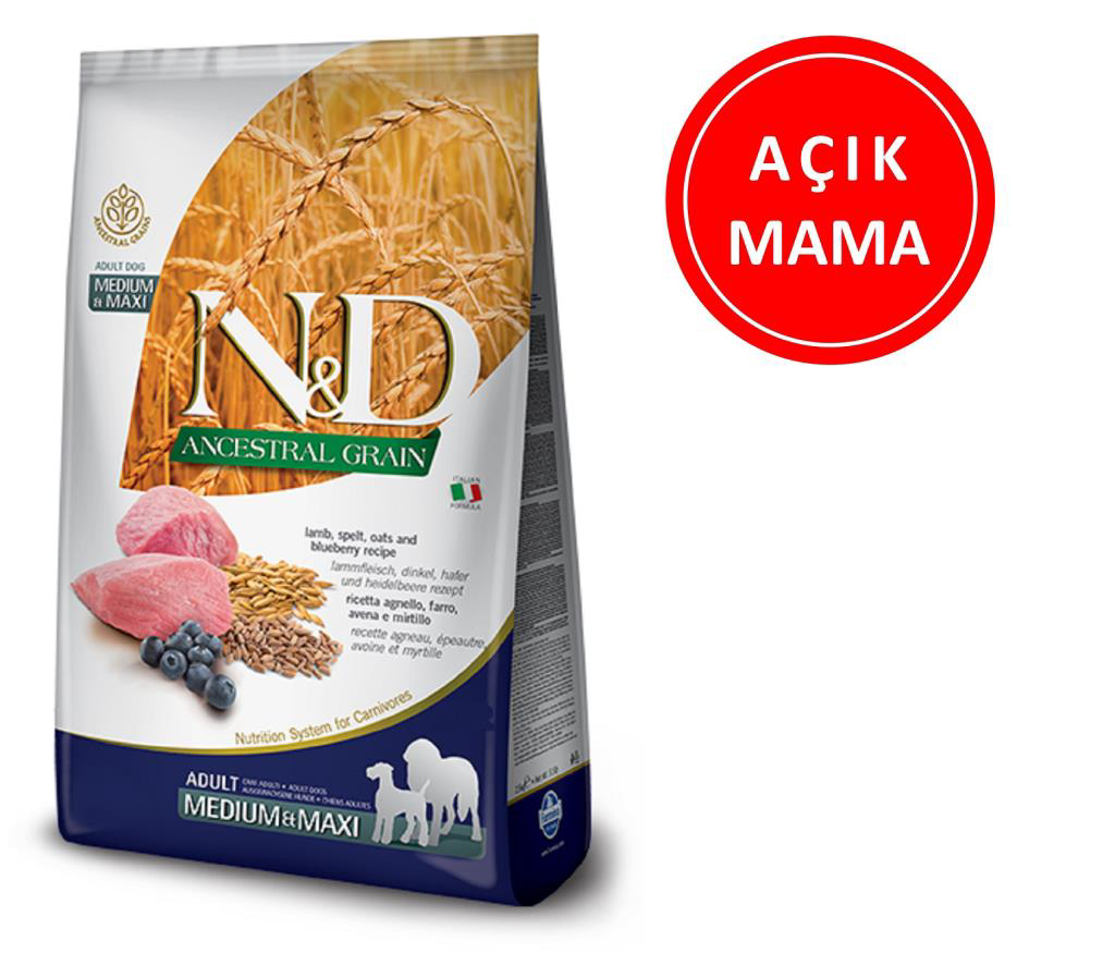 ND Düşük Tahıllı Kuzu Etli Yaban Mersinli Köpek Maması 1 Kg AÇIK ND Düşük Tahıllı Kuzu Etli Yaban Mersinli Köpek Maması 1 Kg AÇIK