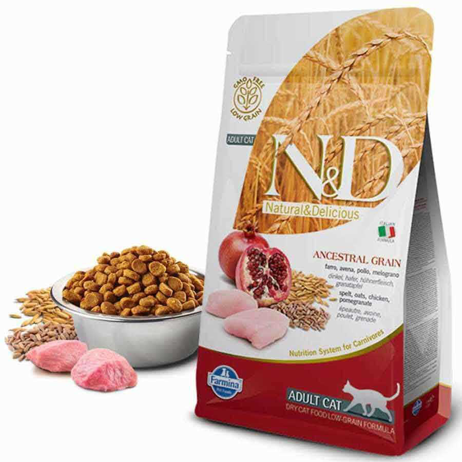 ND Düşük Tahıllı Tavuk Etli ve Narlı Kedi Maması 5 Kg ND Düşük Tahıllı Tavuk Etli ve Narlı Kedi Maması 5 Kg