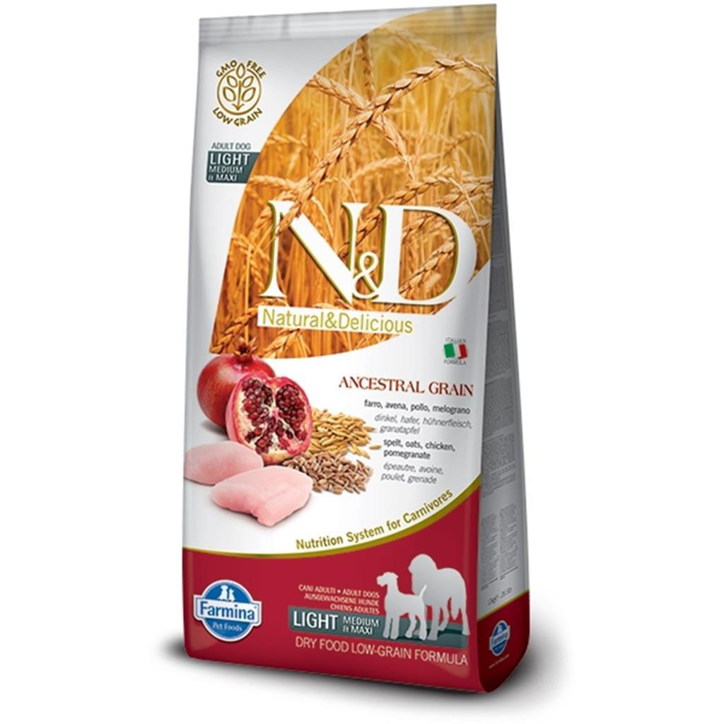 ND Düşük Tahıllı Light Medium Maxi Tavuklu Narlı Köpek Maması 2,5 ND Düşük Tahıllı Light Medium Maxi Tavuklu Narlı Köpek Maması 2,5