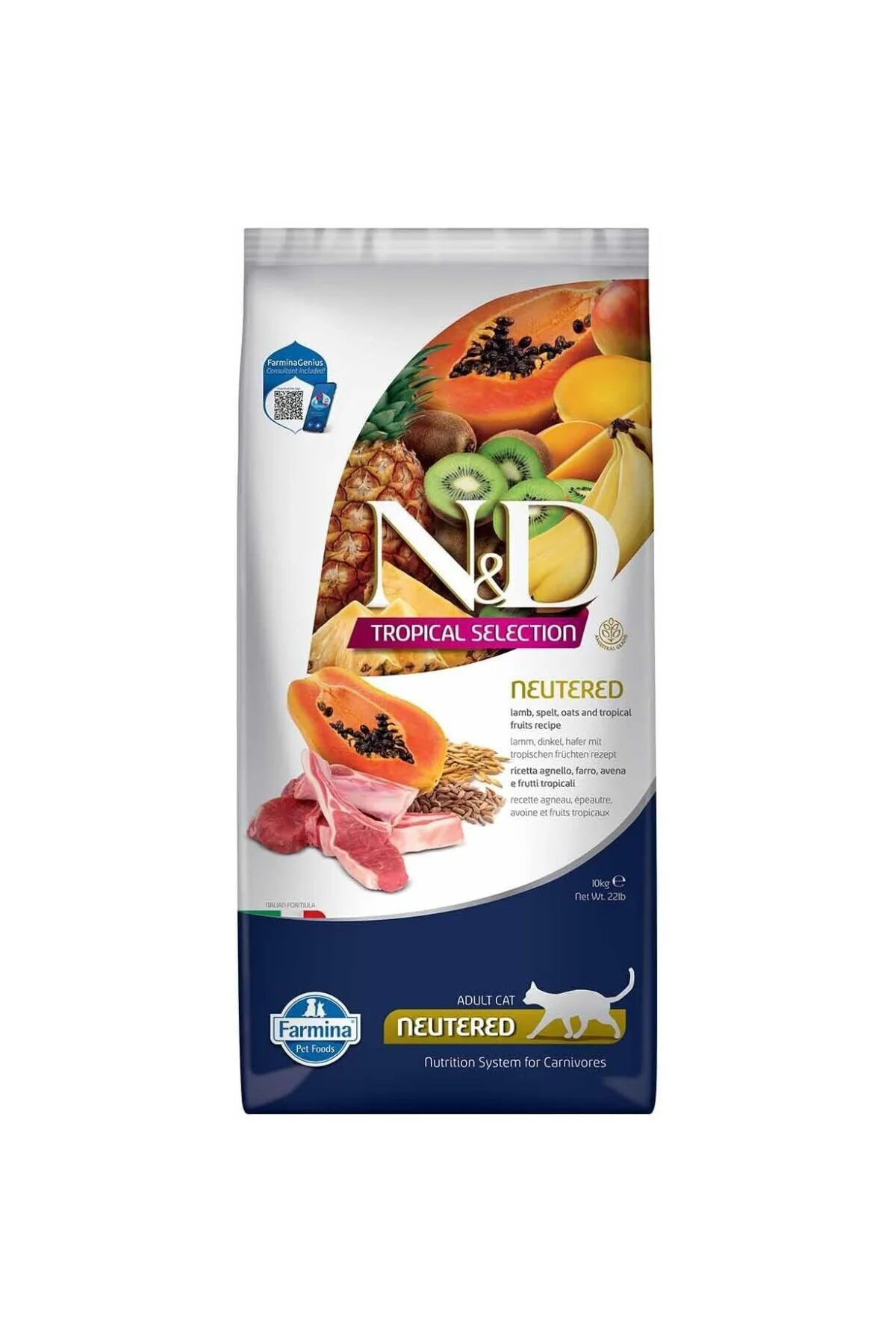 ND N&D Tropical Selection Kuzu Etli ve Tropikal Meyveli Kısırlaştırılmış Kedi Maması 10 Kg