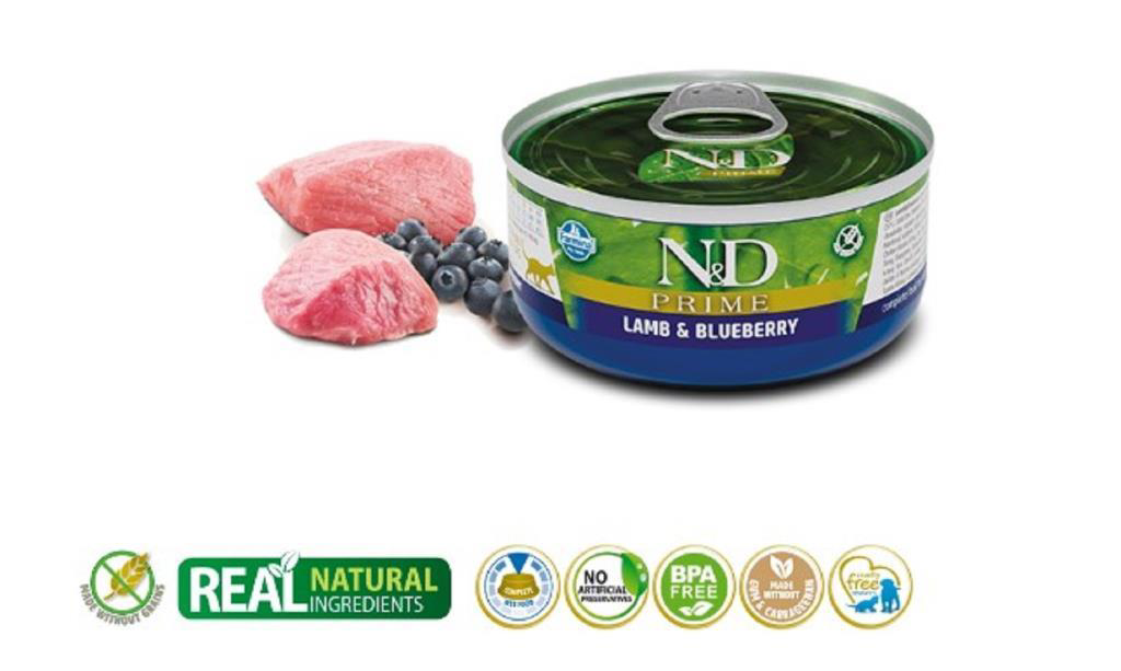 N&D Nd Prime Kuzulu Yaban Mersinli Kedi Konservesi 70 Gr N&D Nd Prime Kuzulu Yaban Mersinli Kedi Konservesi 70 Gr