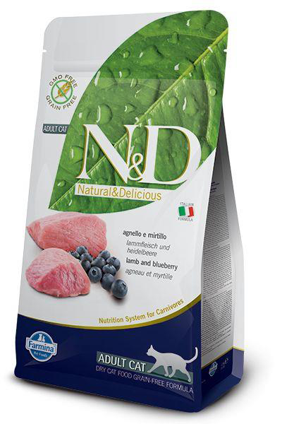 ND Tahılsız Kuzu Etli Yaban Mersinli Kedi Maması 5 Kg