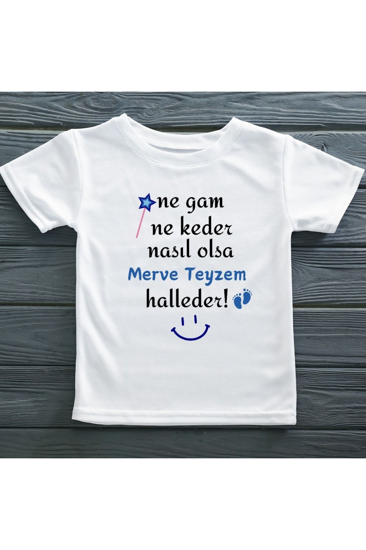 Ne Gam Ne Keder Nasıl Olsa Halleder Yazılı Erkek Çocuk Tişörtü