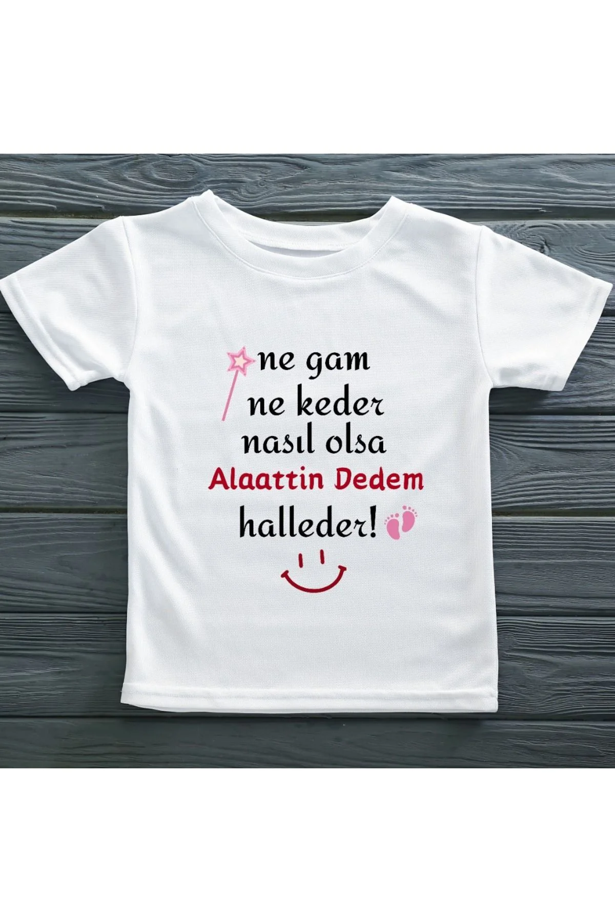 Ne Gam Ne Keder Nasıl Olsa Halleder Yazılı Kız Çocuk Tişörtü