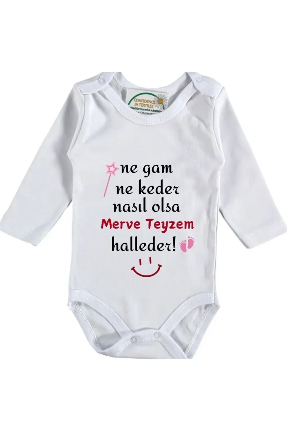 Ne Gam Ne Keder Nasıl Olsa Halleder Yazılı Kız Bebek Zıbın