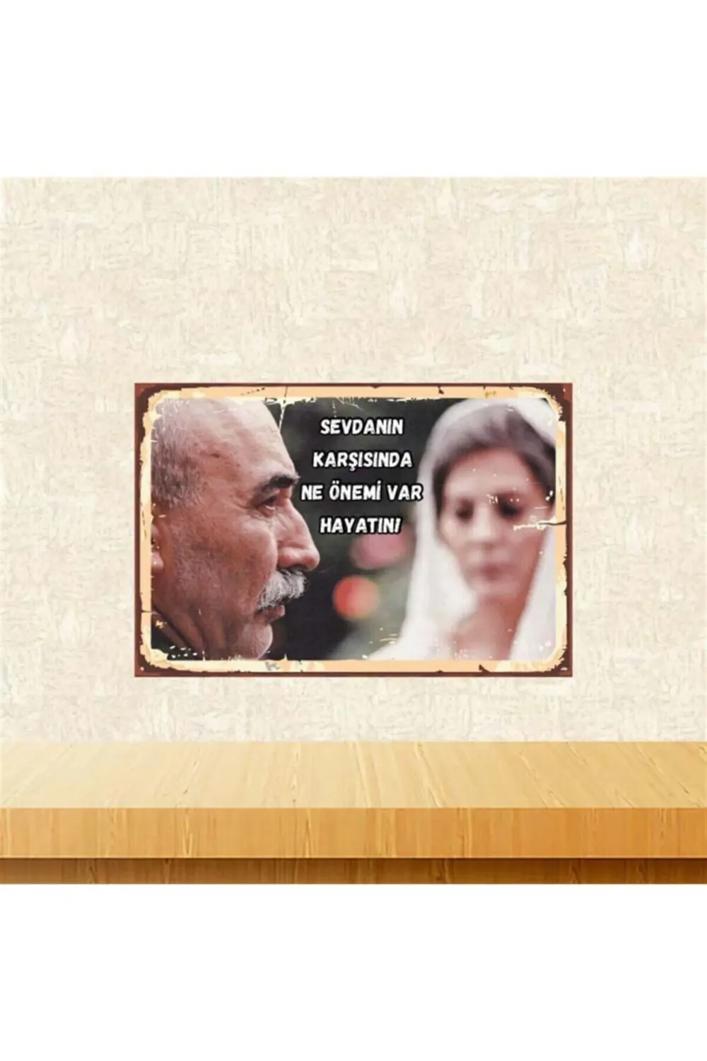 Ne Önemi Var Hayatın 20-30 cm Retro Ahşap Poster Tkfx4316