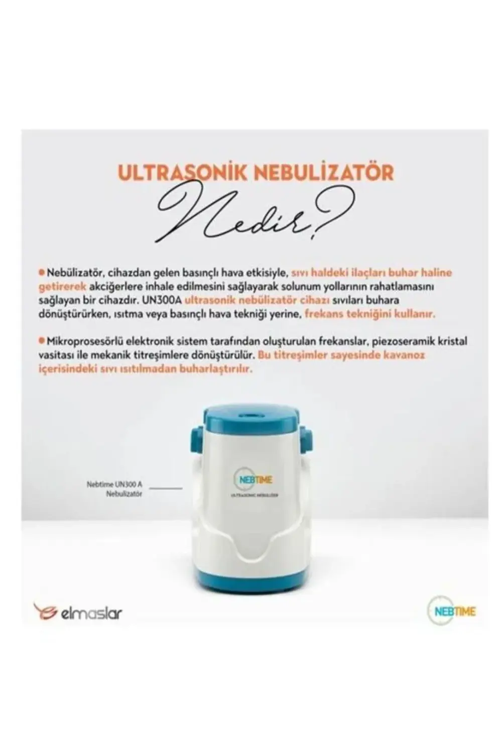 NEBTİME ULTRASONİK NEBULİZATÖR UN300A