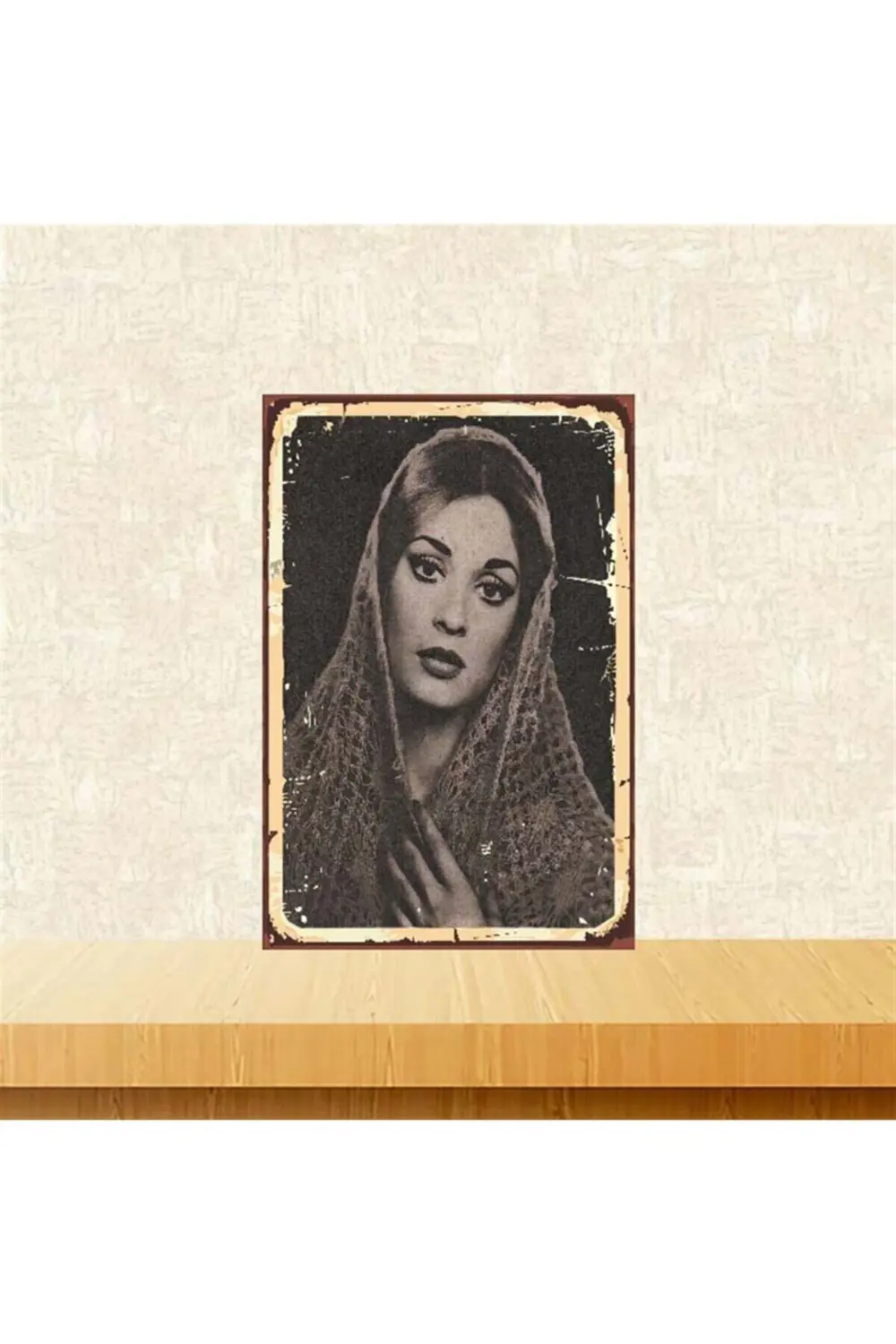 Necla Nazır Retro Ahşap Poster 20x30 cm Tkfx3871