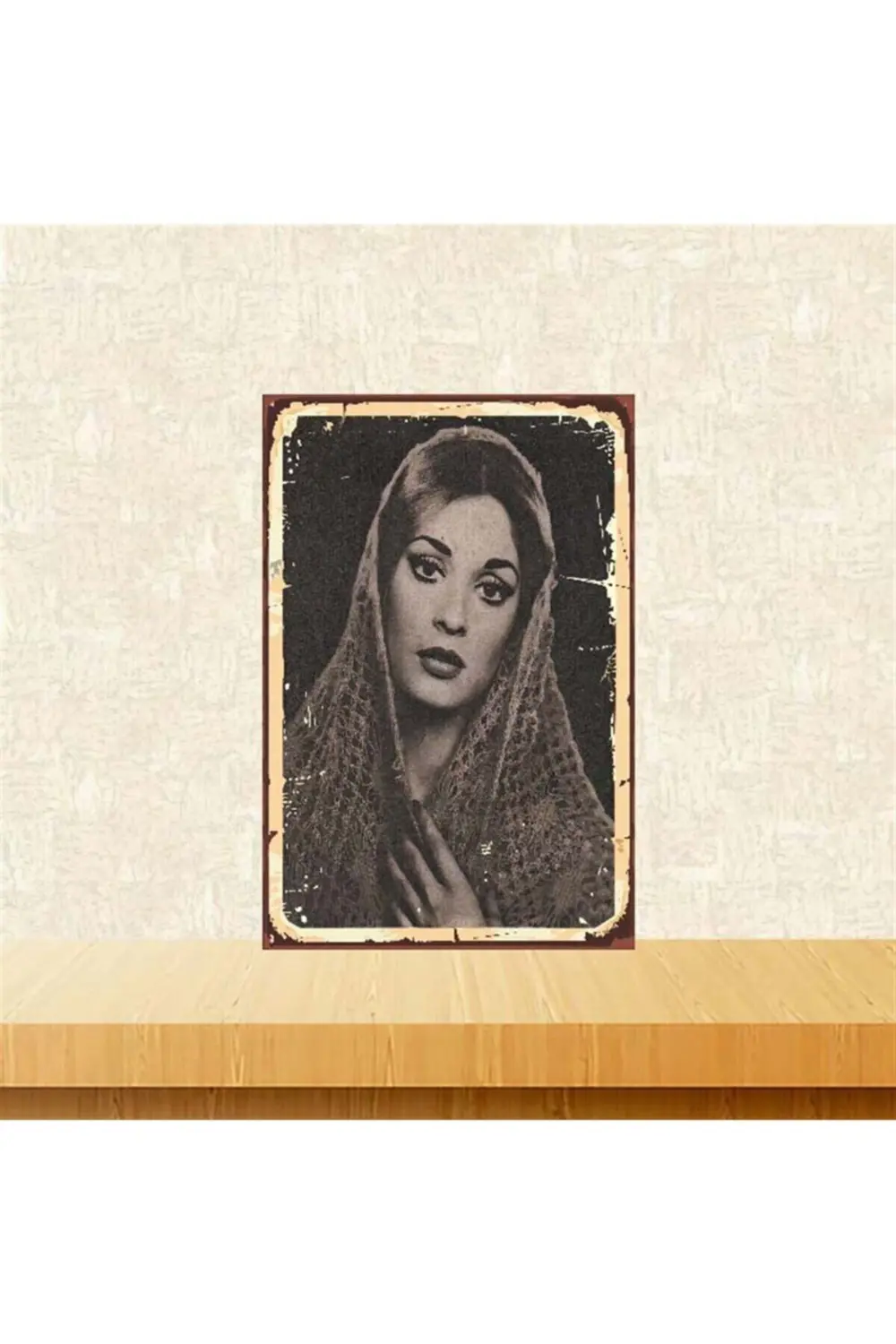 Necla Nazır Retro Ahşap Poster 20x30 cm Tkfx3871