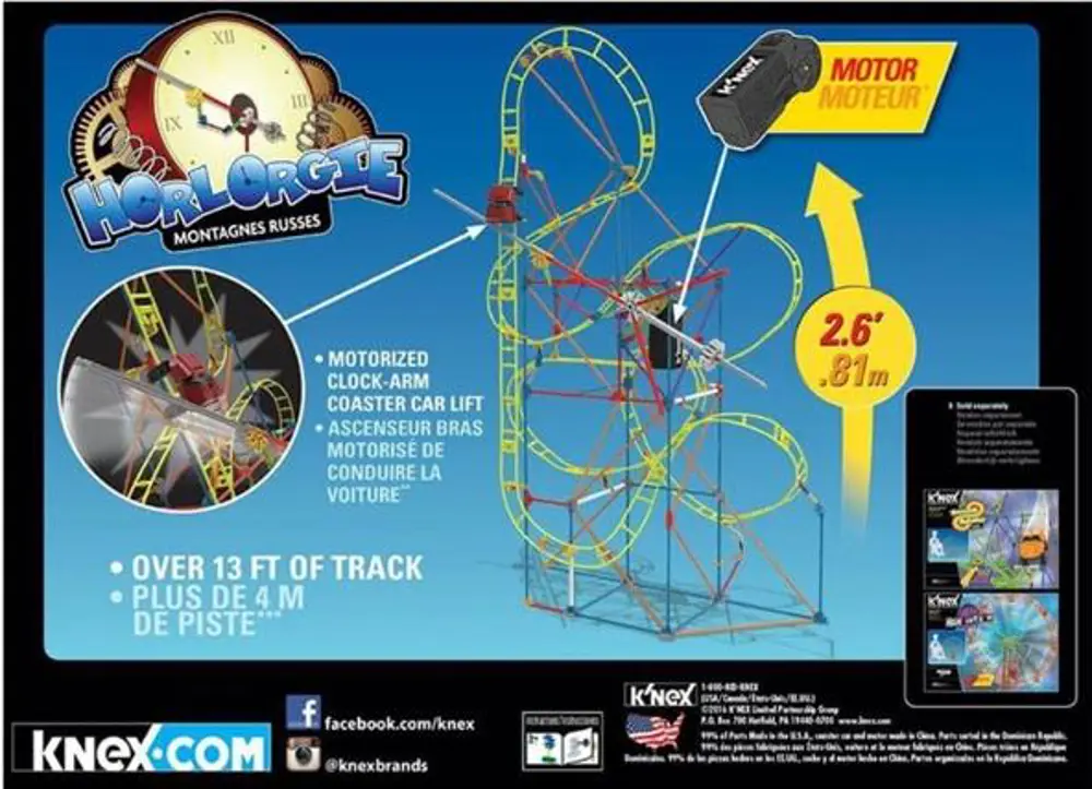 NECO K'NEX 15406 CLOCK WORK ROLLER COASTER SET