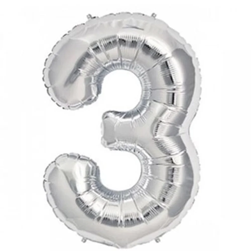 Nedi Balon Folyo 40 Rakam Gümüş 3 10764