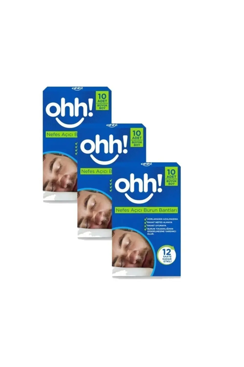Nefes Açıcı Burun Bantları 3 Kutu 30 Adet Büyük Boy