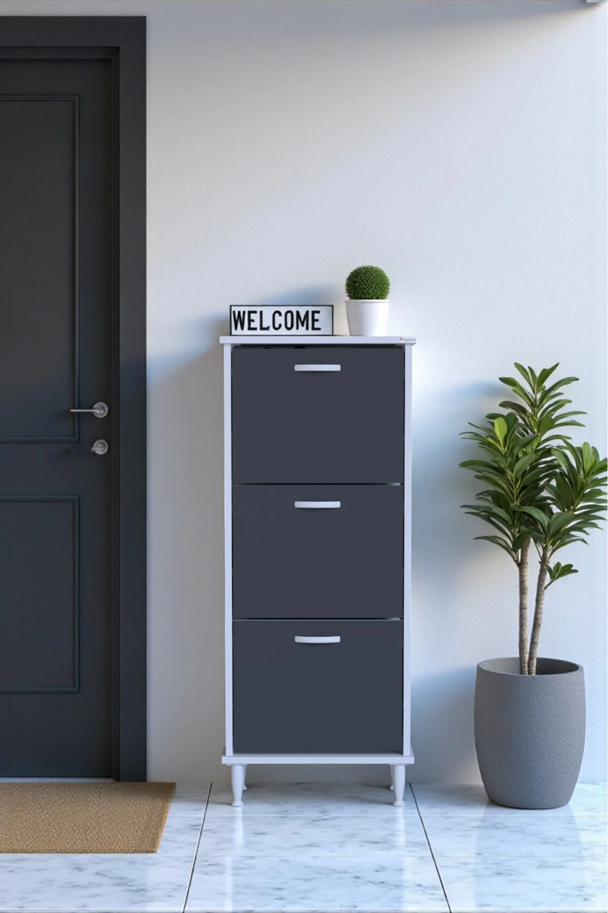 Nefes Ayaklı 52 cm Ayakkabılık Kapı Önü/Antre 3 Düşer Kapaklı Ant Nefes Ayaklı 52 cm Ayakkabılık Kapı Önü/Antre 3 Düşer Kapaklı Ant