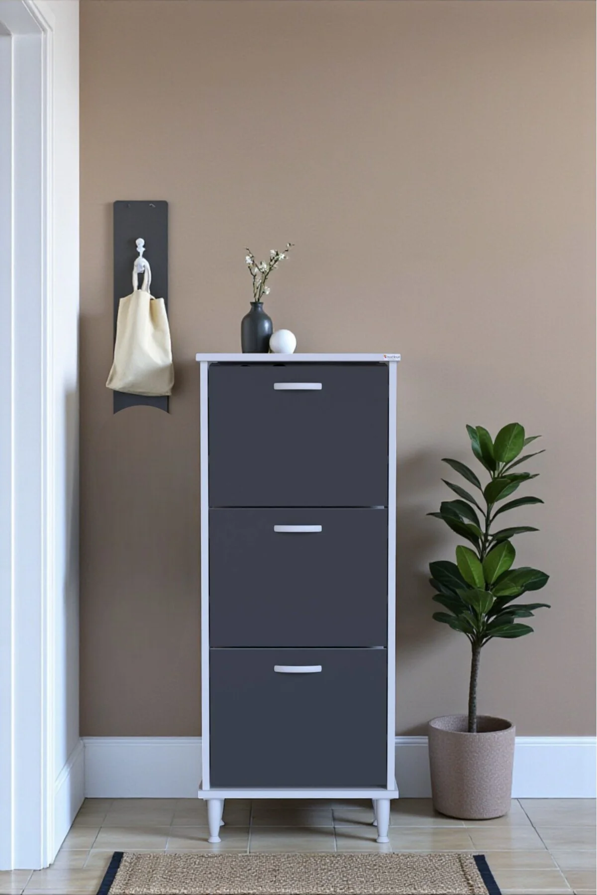 Nefes Ayaklı 52 cm Ayakkabılık Kapı Önü/Antre 3 Düşer Kapaklı Ant Nefes Ayaklı 52 cm Ayakkabılık Kapı Önü/Antre 3 Düşer Kapaklı Ant