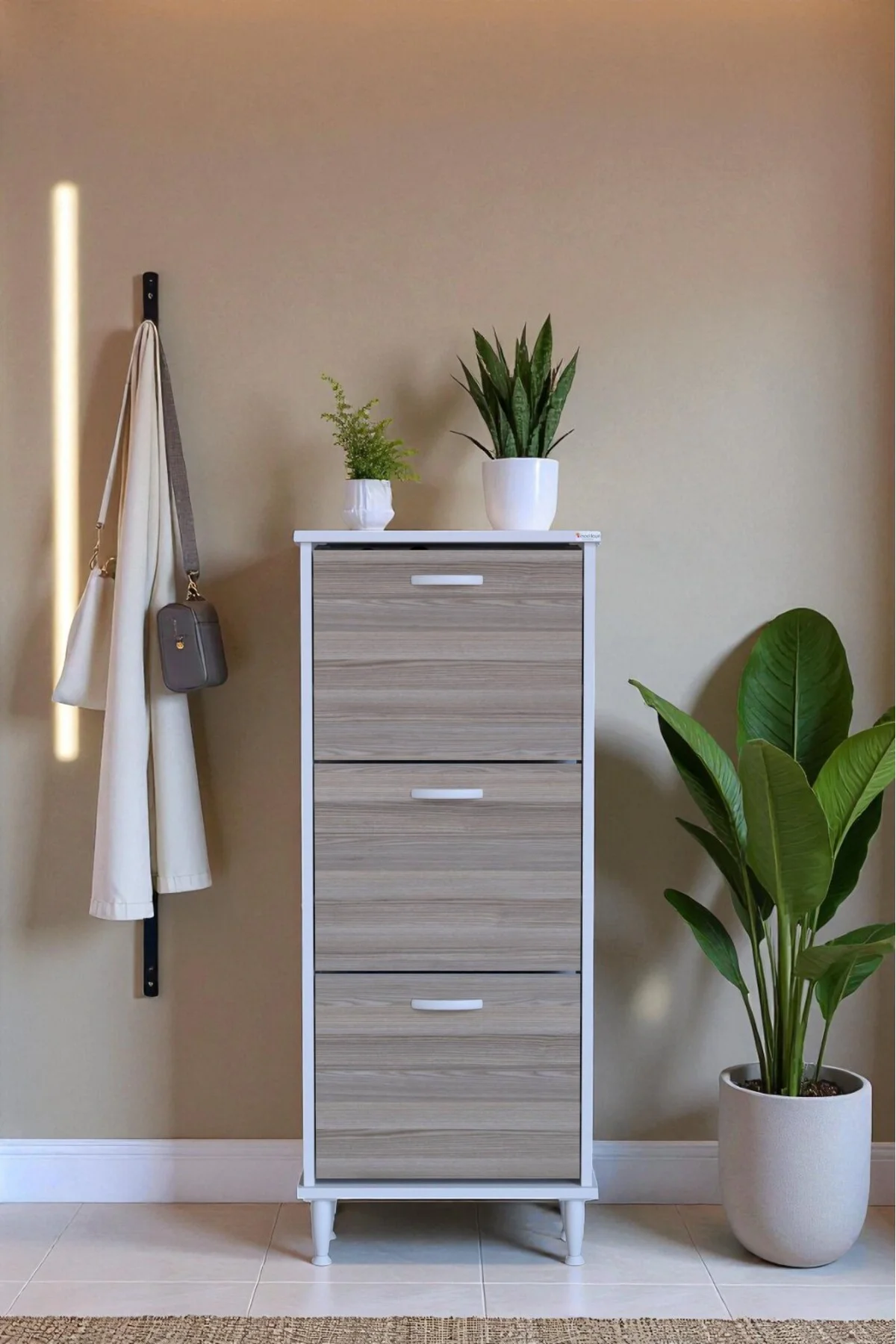 Nefes Ayaklı 52 cm Ayakkabılık Kapı Önü/Antre 3 Düşer Kapaklı Cor Nefes Ayaklı 52 cm Ayakkabılık Kapı Önü/Antre 3 Düşer Kapaklı Cor