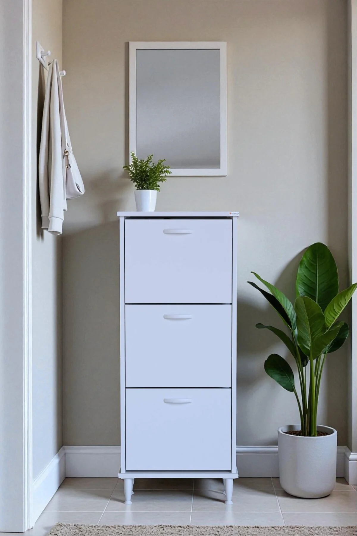 Nefes Ayaklı 52 cm Ayakkabılık Kapı Önü/Antre 3 Düşer Kapaklı Bey Nefes Ayaklı 52 cm Ayakkabılık Kapı Önü/Antre 3 Düşer Kapaklı Bey