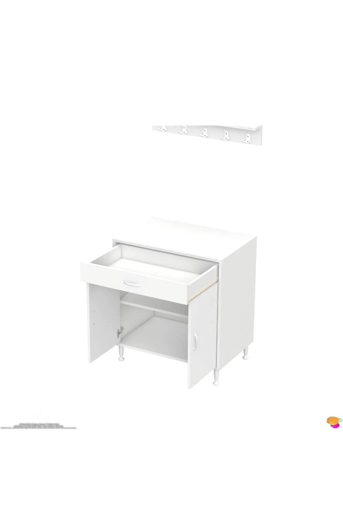 Nehir 70 cm Mutfak Dolabı Çok Amaçlı Ankastre Set Ocak Dolabı 70x