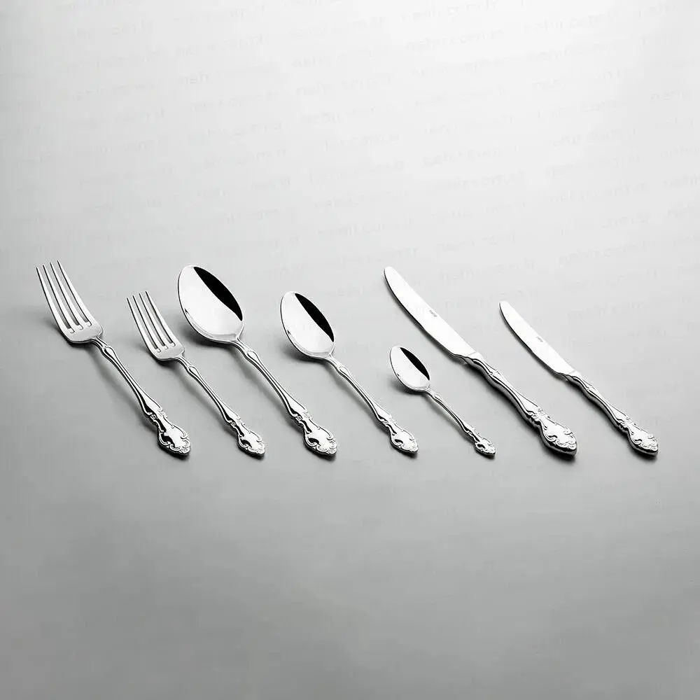 Nehir Adriana Sade 89 Parça 12 Kişilik Çatal Kaşık Bıçak Takımı