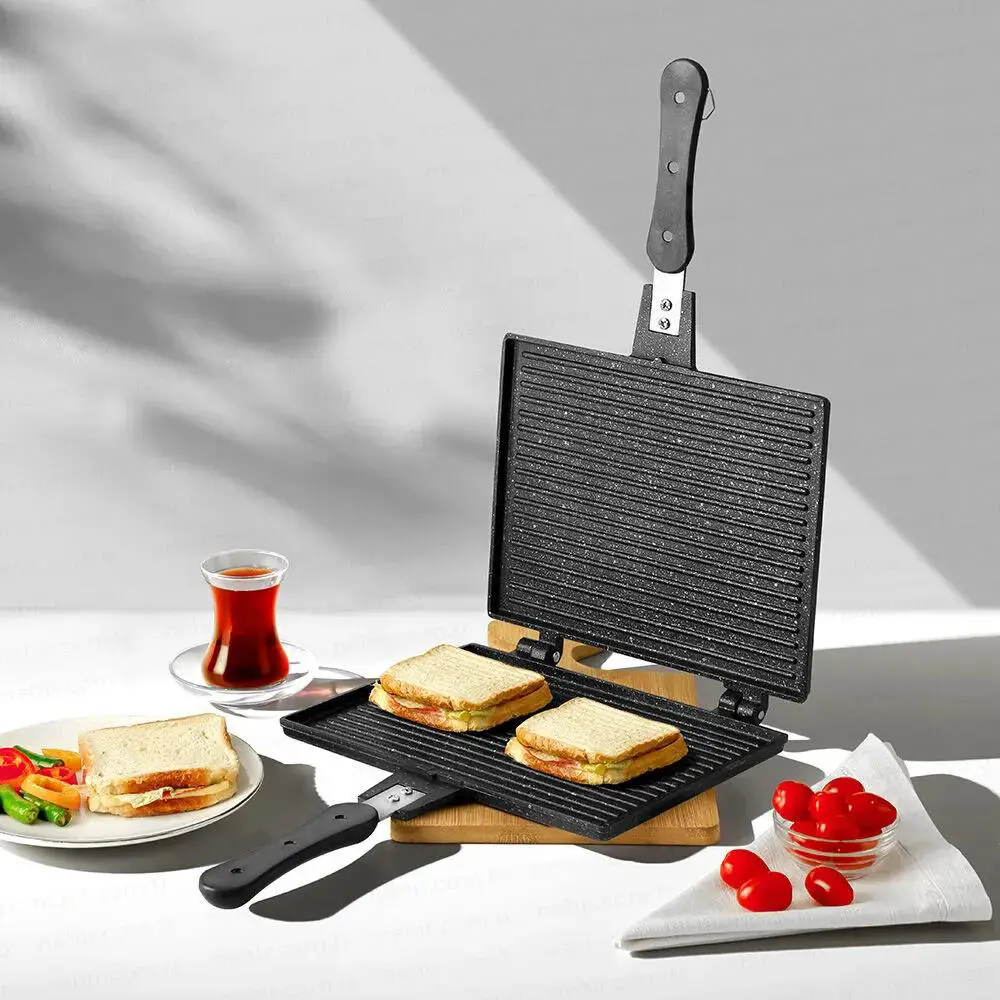 Nehir Alüminyum Döküm Lüks Maxi Tost Tavası Nehir Alüminyum Döküm Lüks Maxi Tost Tavası