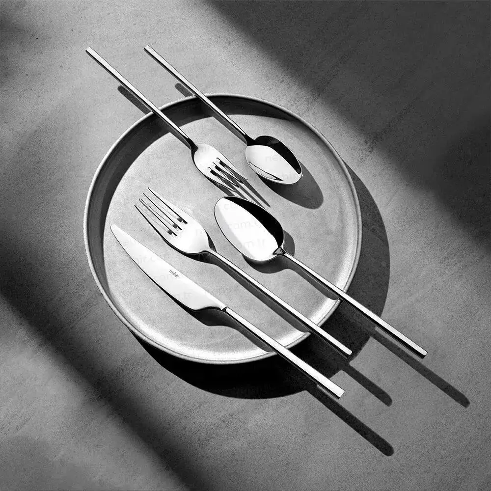 Nehir Gloria Sade 12 Kişilik 84 Parça Kutulu Çatal Kaşık Bıçak Ta