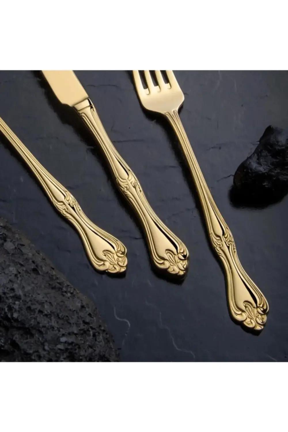 Nehir Lalezar Titanyum Gold Full Altın Parlak 89 Parça Kutulu Çat