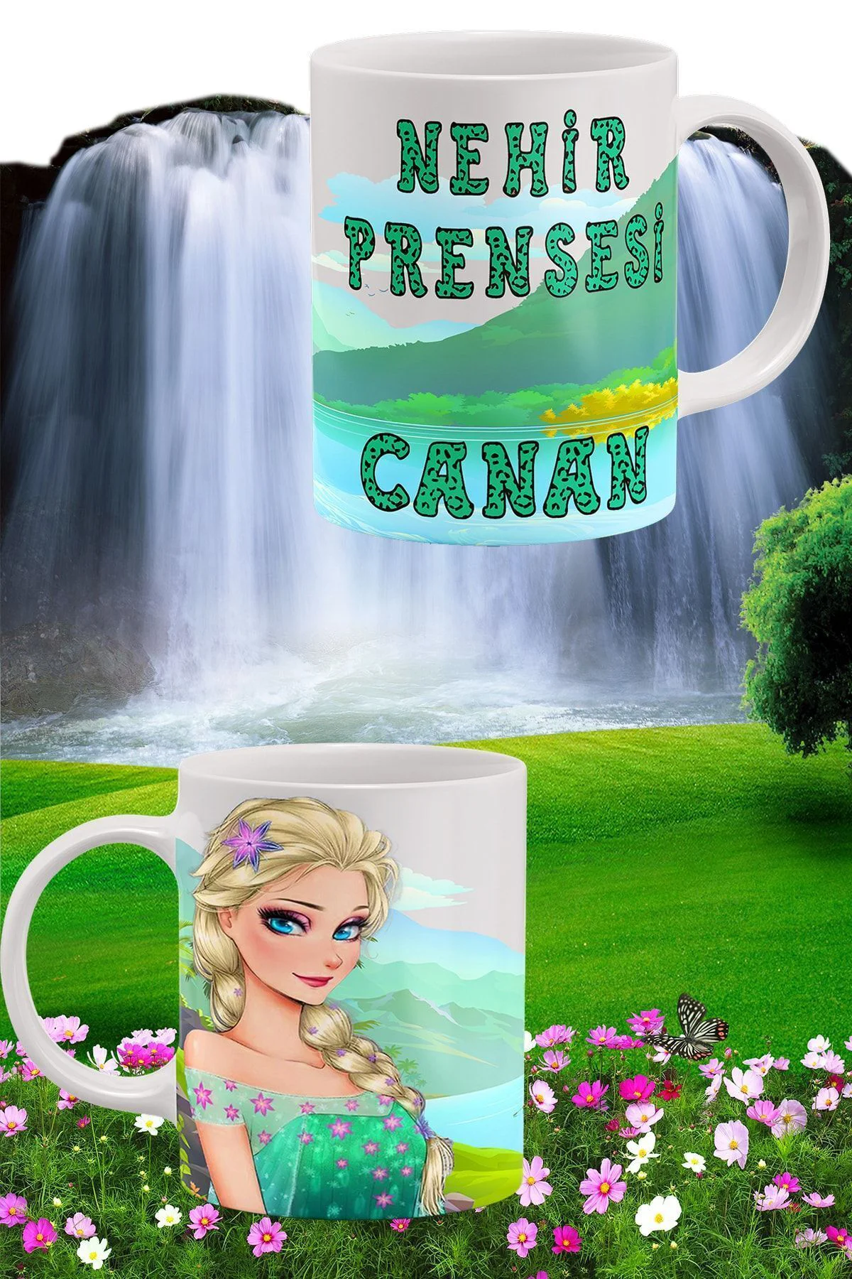 Nehir Prensesi, Kişiye Özel İsimli, Porselen Kupa