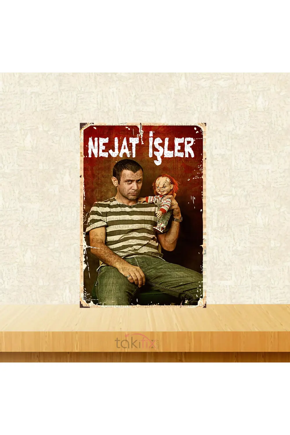 Nejat İşler Tasarımlı 20x30 Cm Retro Ahşap Tablo Nejat İşler Tasarımlı 20x30 Cm Retro Ahşap Tablo