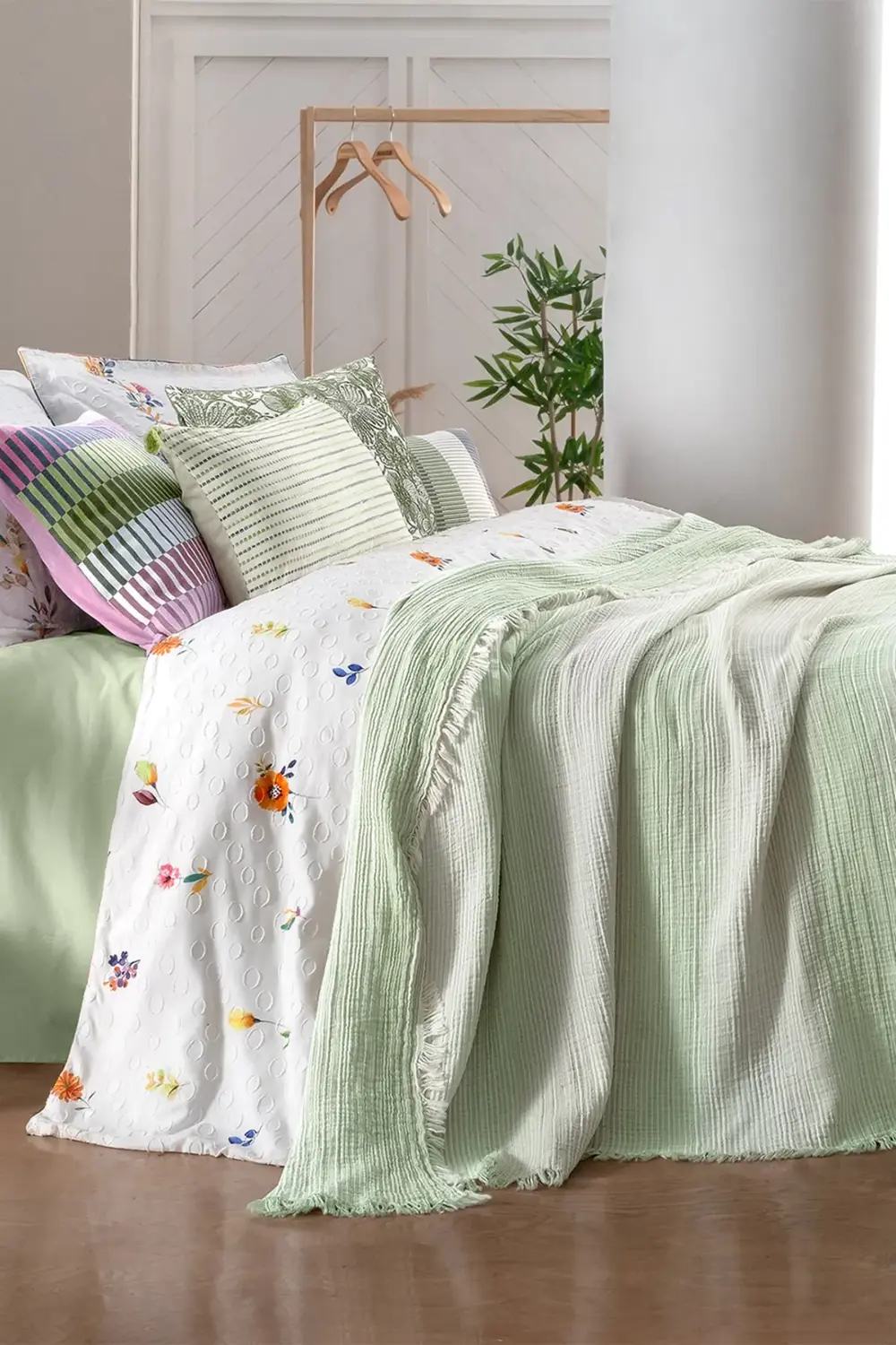 Sarev Nelson Çift Kişilik %100 Pamuk Yatak Örtüsü Sarev Nelson Çift Kişilik %100 Pamuk Yatak Örtüsü